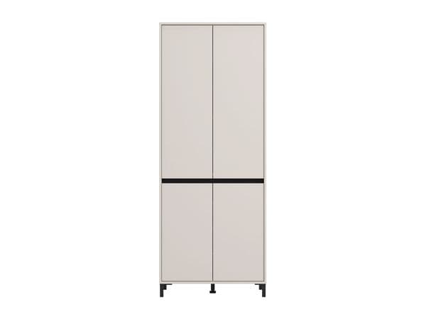 Flaneur Cashmere Taupe 4 Door 40 Pair Tall Large Shoe Cabinet Cupboard - 11014278