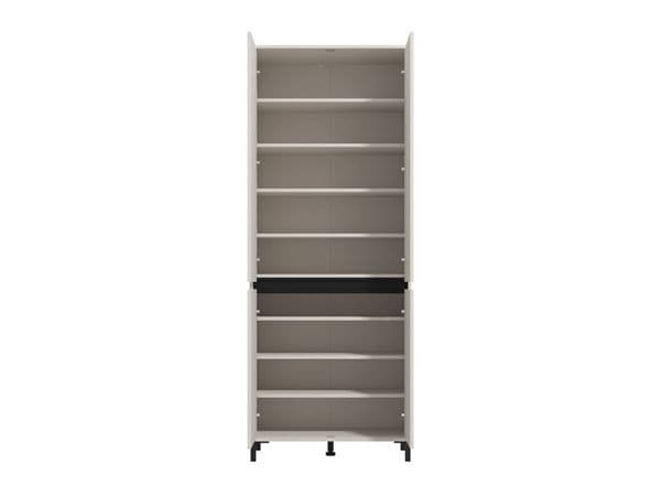 Flaneur Cashmere Taupe 4 Door 40 Pair Tall Large Shoe Cabinet Cupboard - 11014278