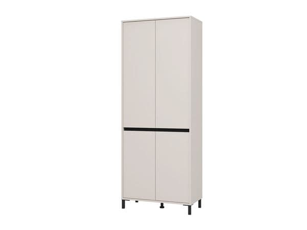 Flaneur Cashmere Taupe 4 Door 40 Pair Tall Large Shoe Cabinet Cupboard - 11014278