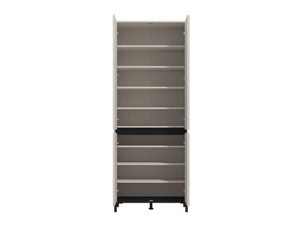 Flaneur Cashmere 4 Door Half Mirrored 40 Pair Large Tall Shoe Cabinet Cupboard - 11014081