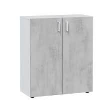 Freno 2 Door Grey & White Storage Cupboard- 0L5159A
