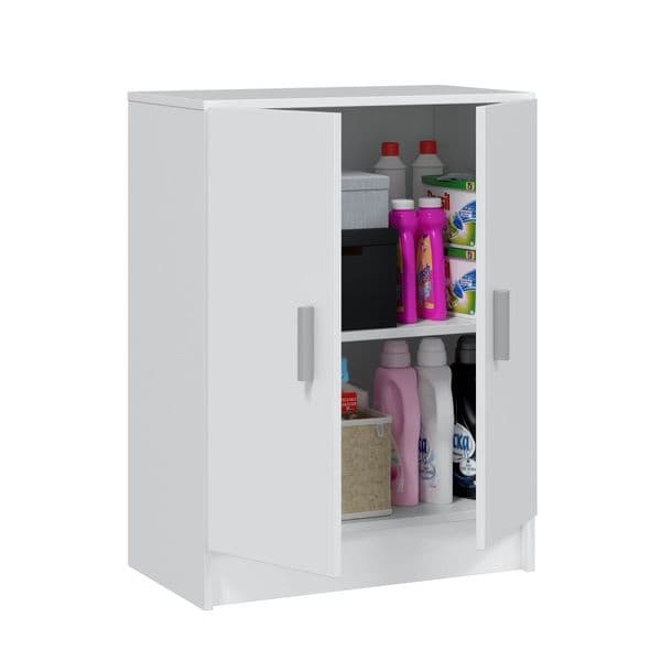 Freno 2 Door White Storage Cupboard- 005149O