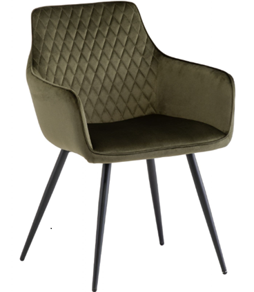 Felixstove Juniper Green Set Of 2 Velvet Dining Armchair