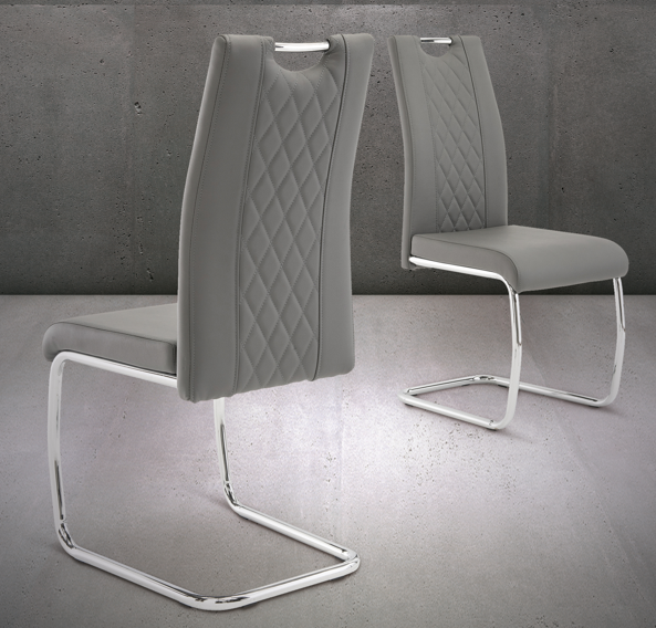 Garno Dining Chairs Set of 2 in Grey