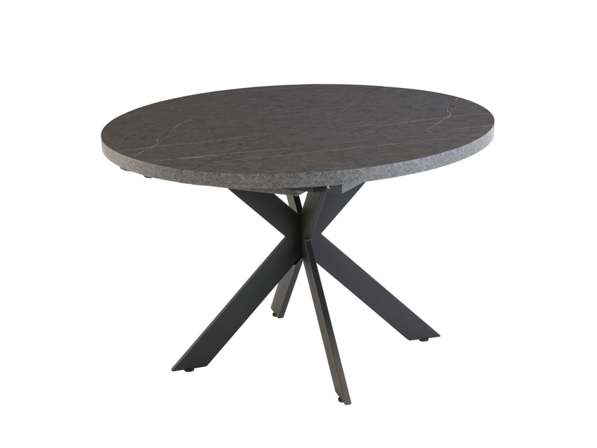 Gerana Round Extending Dining Table in Grey Marble