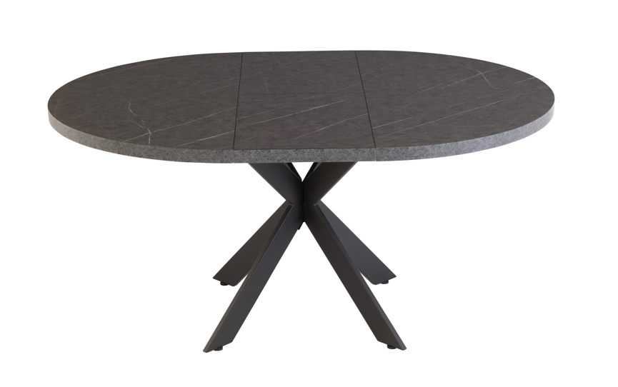 Gerana Round Extending Dining Table in Grey Marble