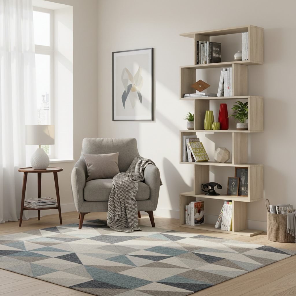 Falco Open Back Oak Effect Bookcase-301013F