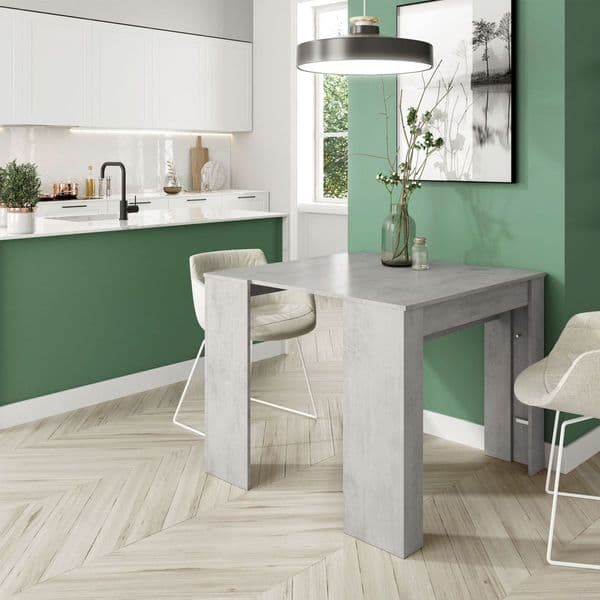 Grandeur Concrete Grey Effect Large Extending Dining Table - 004580L