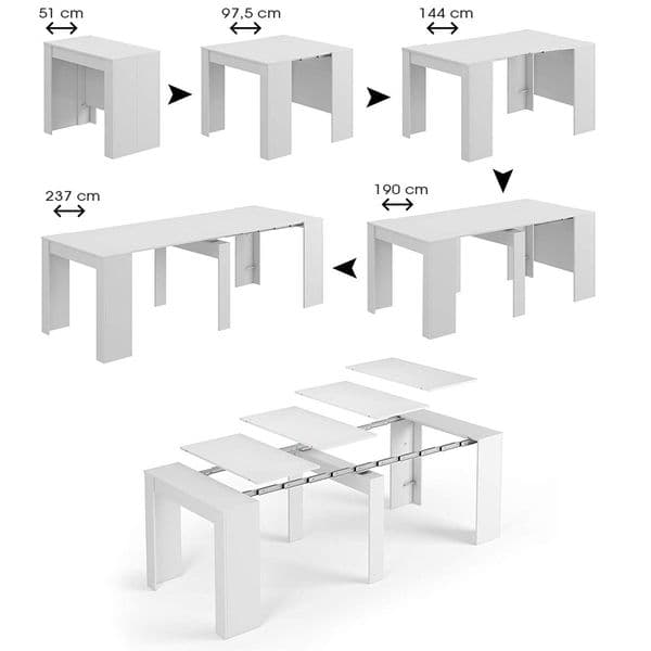 Grandeur Concrete Grey Effect Large Extending Dining Table - 004580L