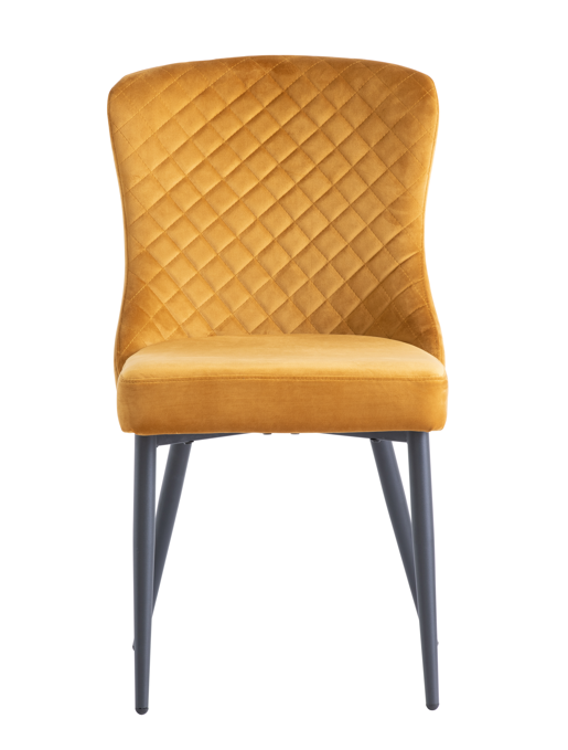 Hannah Dining Chair Set of 2 in Graphite Velvet