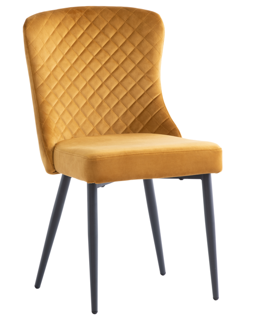 Hannah Dining Chair Set of 2 in Graphite Velvet