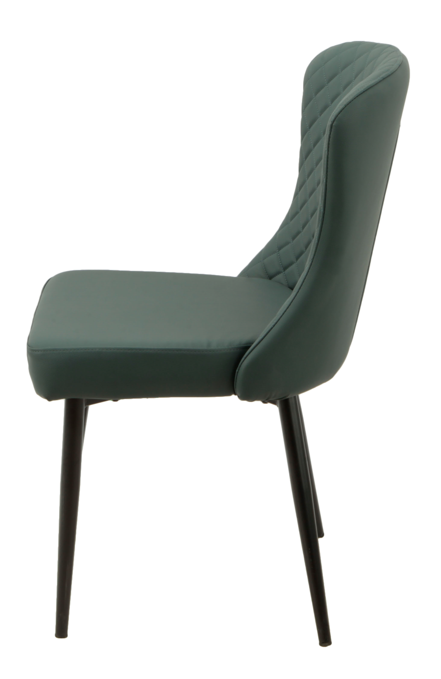 Hannah Dining Chair Set of 2 in Blue PU Leather