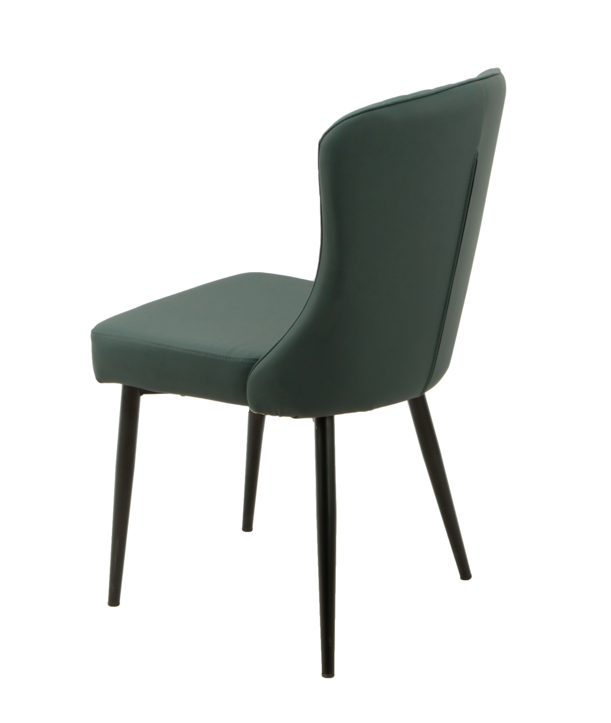 Hannah Dining Chair Set of 2 in Blue PU Leather