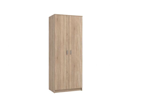 Leo Oak Effect 2 Door Wardrobe with Hanging Rail- 11008711