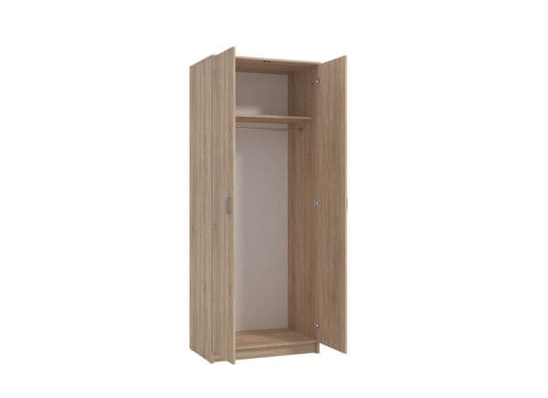 Leo Oak Effect 2 Door Wardrobe with Hanging Rail- 11008711
