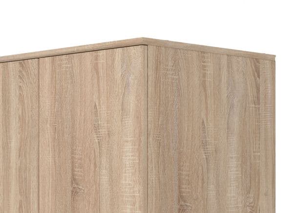 Leo Oak Effect 2 Door Wardrobe with Hanging Rail- 11008711