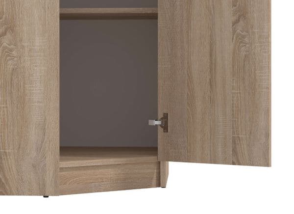 Leo Tall Corner Wardrobe in Sonoma Oak effect- 11008710