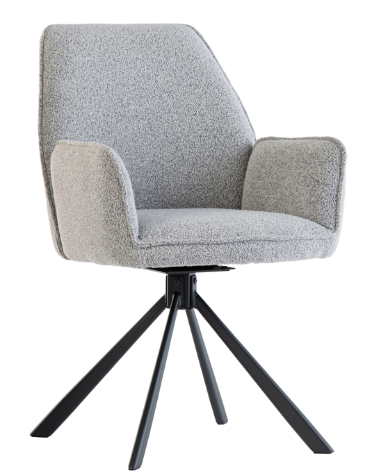 Marley Dining Chair Set of 2 in Ash Grey