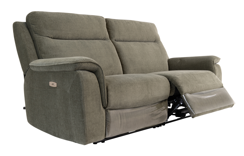 Aura Reclining 3 Seat Armchair in Olive Green