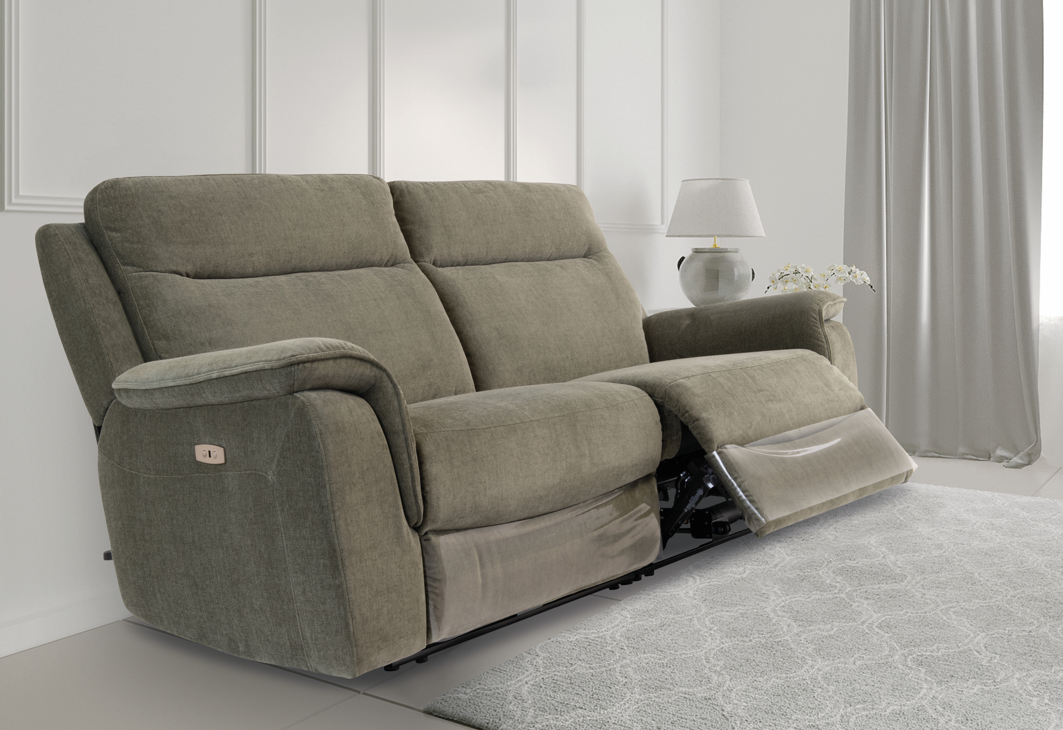 Aura Reclining 3 Seat Armchair in Olive Green