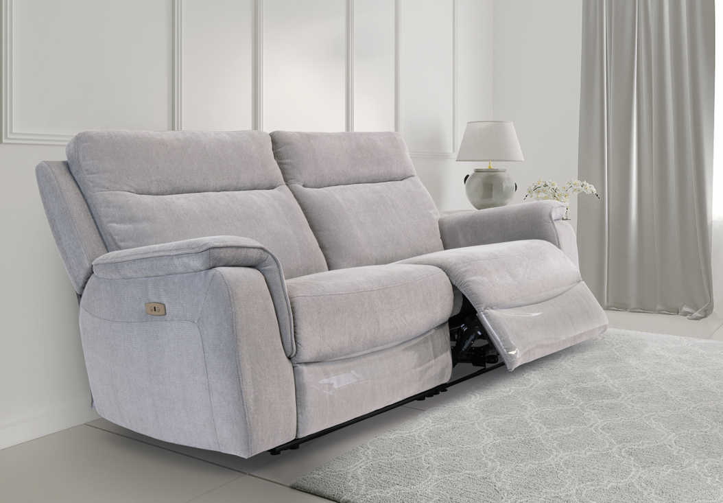 Aura Reclining 3 Seat Armchair in Pearlescent Grey