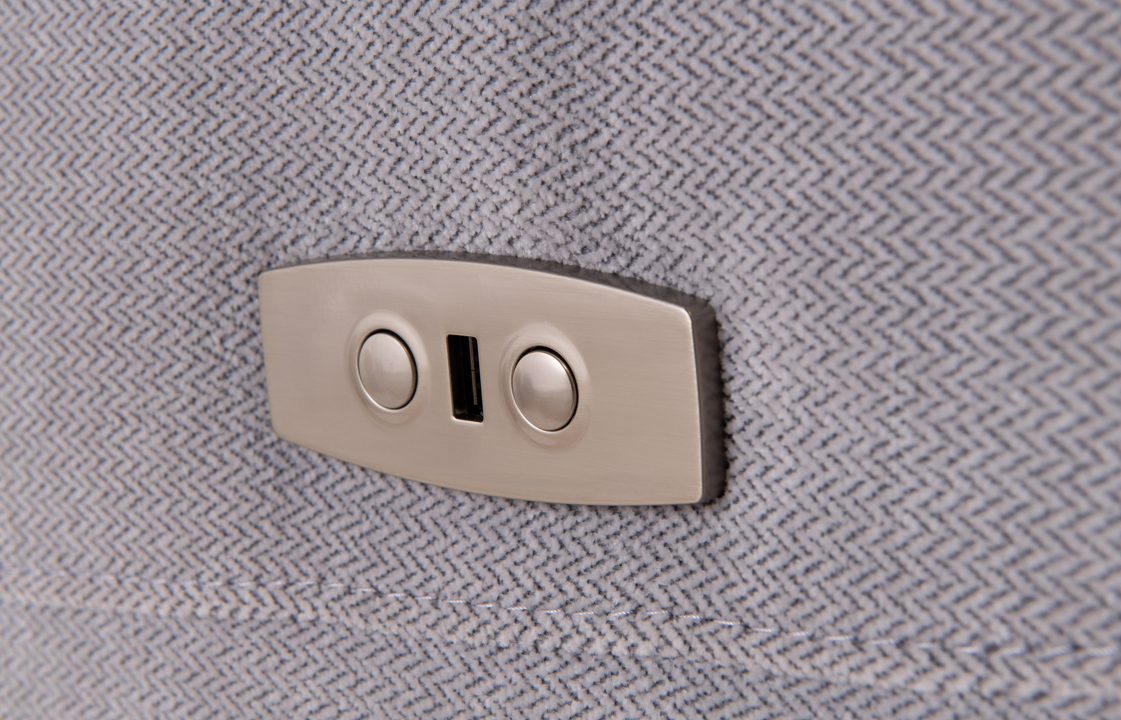 Aura Reclining 2 Seat Armchair in Pearlescent Grey