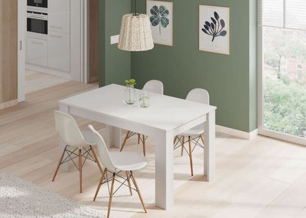 Grandeur White Extending Dining Table -004586A