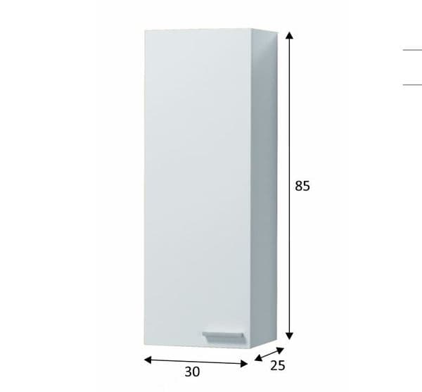 Sidi Bathroom Wall Cupboard White Gloss- 305270BO