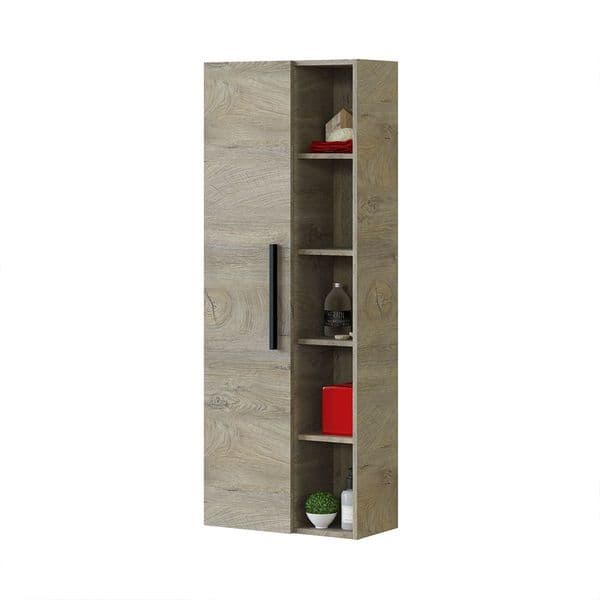 Sidi Oak Effect Bathroom Vanity Storage Wall Hung Cupboard Cabinet -305471C