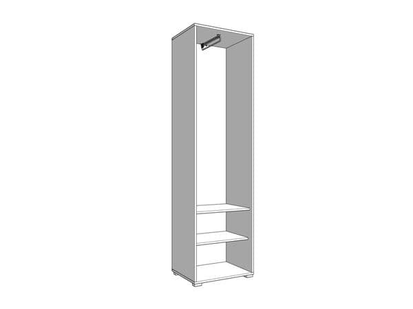 Lantier Slatted Artisan Oak Effect Tall Narrow Shallow Depth Wardrobe for Small Spaces 11013431