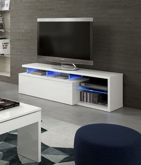 Illumin White Soft Gloss TV Cabinet Entertainment Unit 026630BO