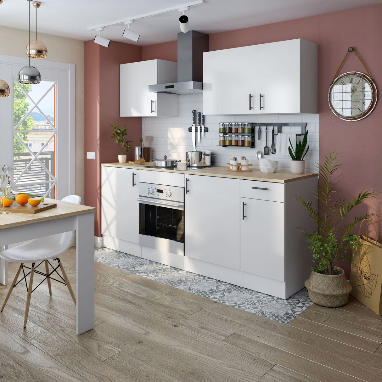 Magna Modular 400mm Kitchen Base Unit White Gloss - 0F1012B