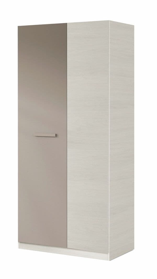 Martina White & Grey Ash 2 Door Wardrobe - 1S7437Y
