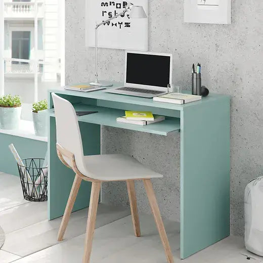 Miracle Aqua Green Small Compact Study Modern Computer Desk -002314J