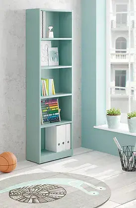 Dray Aqua Green Tall Narrow Bookcase Bookself - 005422J
