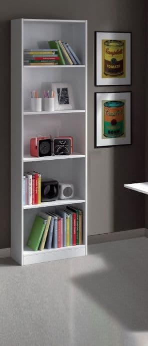 Dray Artic White Bookcase Bookself- 005422A