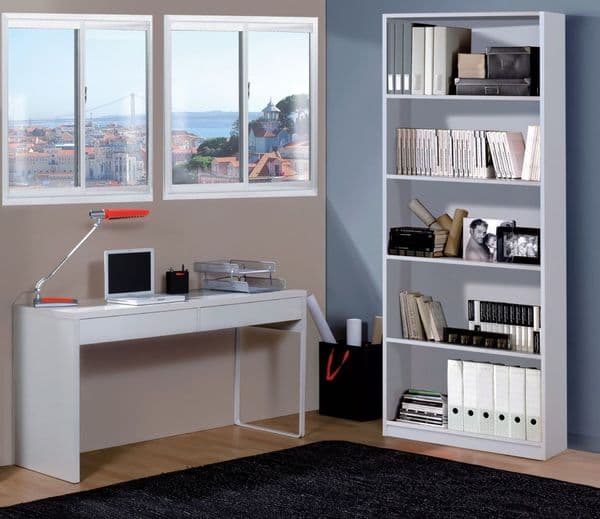 Dray Large White Computer Desk - 002315A