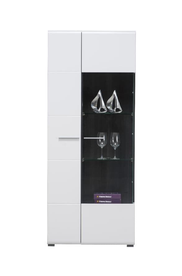 Clara Tall Display Cabinet in Glossed White