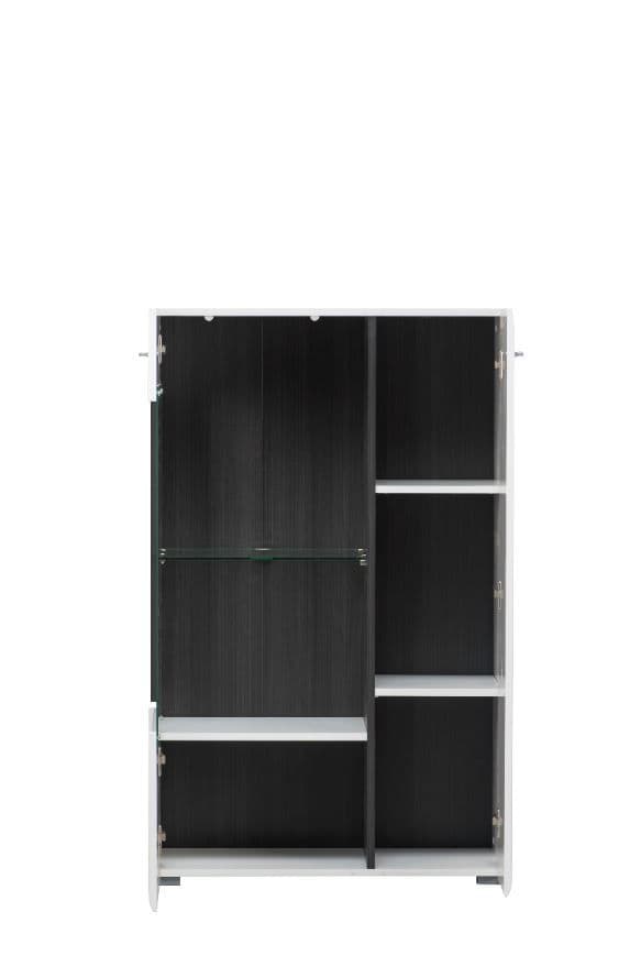 Reneese White Gloss and Black Short Display Cabinet- 11008845