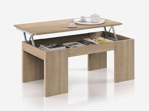 Kuba Oak Effect Coffee Table with Lift-up Storage- 01637G