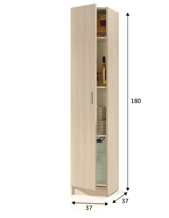 Lazar Multi Narrow Oak Effect Universal Storage Cupboard Armario 1P- 007141R