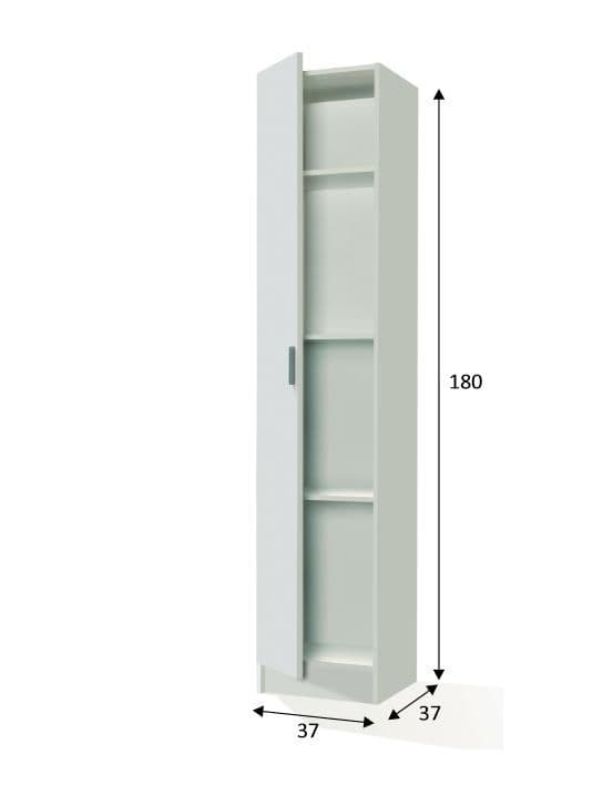 Lazar Multi Narrow White Universal Utility Storage Cupboard
