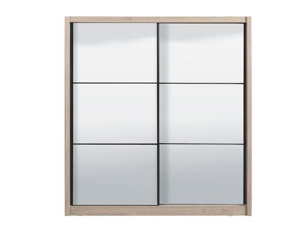 Marvella Artisan Oak Effect Full Mirrored 2 Door Sliding Door Wardrobe Slider 213cm Wide 11008348