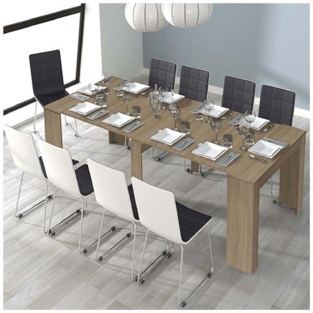 Grandeur Extending Dining Table in Warm Oak