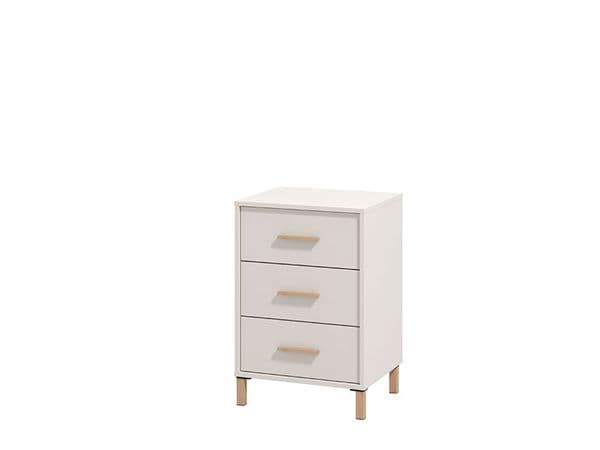 Elandra Cashmere Taupe And Artisan Oak Effect 3 Drawer Bedside Table 11013698