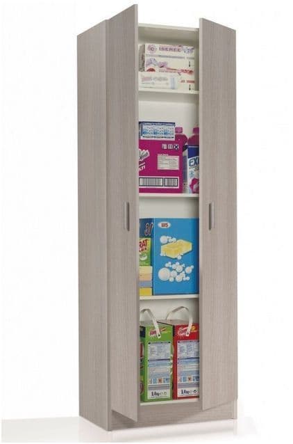 Lazar Oak Effect Tall 2 Door Universal Storage Utility Cupboard - 007144R