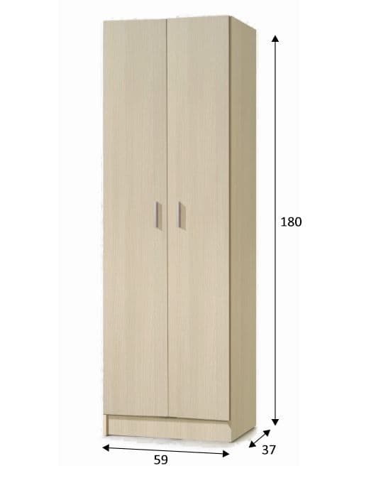 Lazar Oak Effect Tall 2 Door Universal Storage Utility Cupboard - 007144R