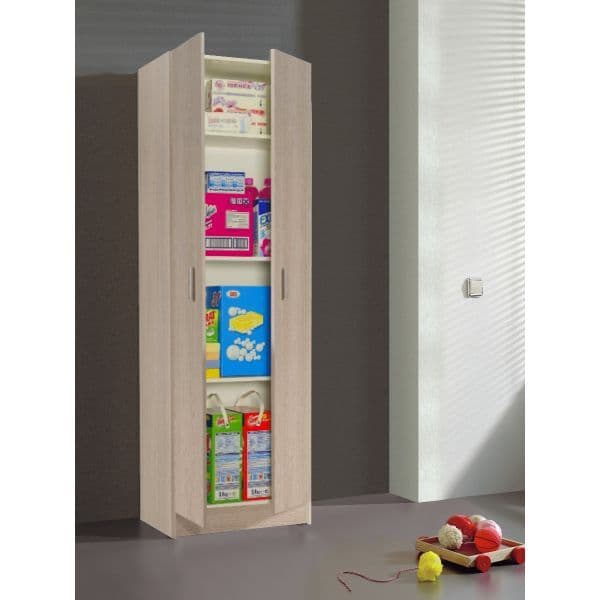 Lazar Oak Effect Tall 2 Door Universal Storage Utility Cupboard - 007144R