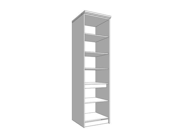 Sara Grey And Oak Effect Tall 60cm 3 Door Kitchen Larder Unit Pantry Cupboard - 11012281