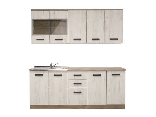 Sara White Oak Effect Kitchen Cupboards Storage Units - 11008675